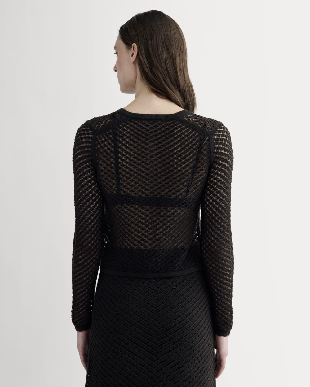 The Lace Knit Cardigan | Black