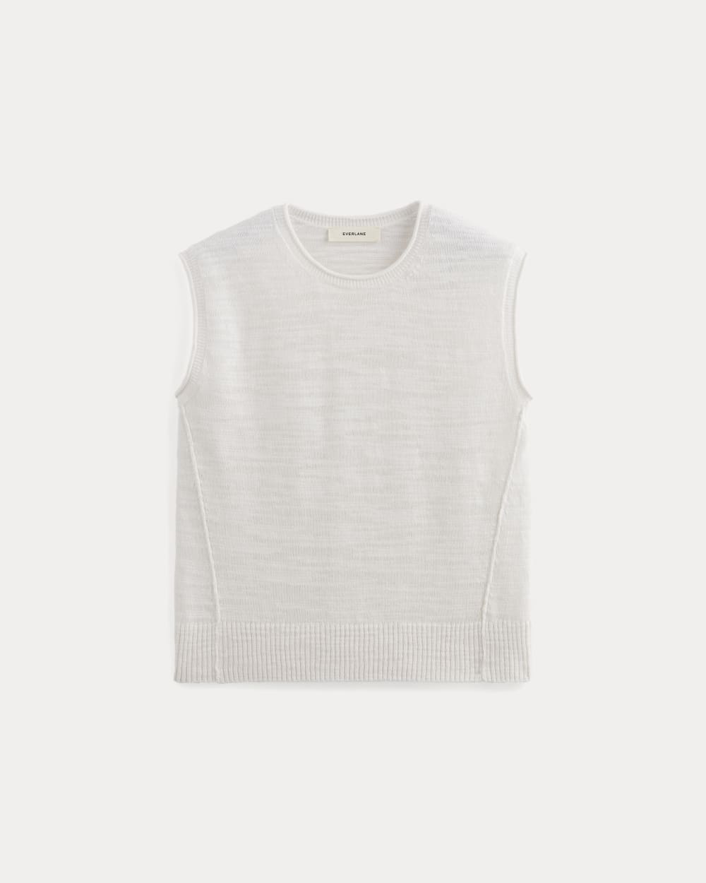 The Muscle Sweater in Cotton Linen | White