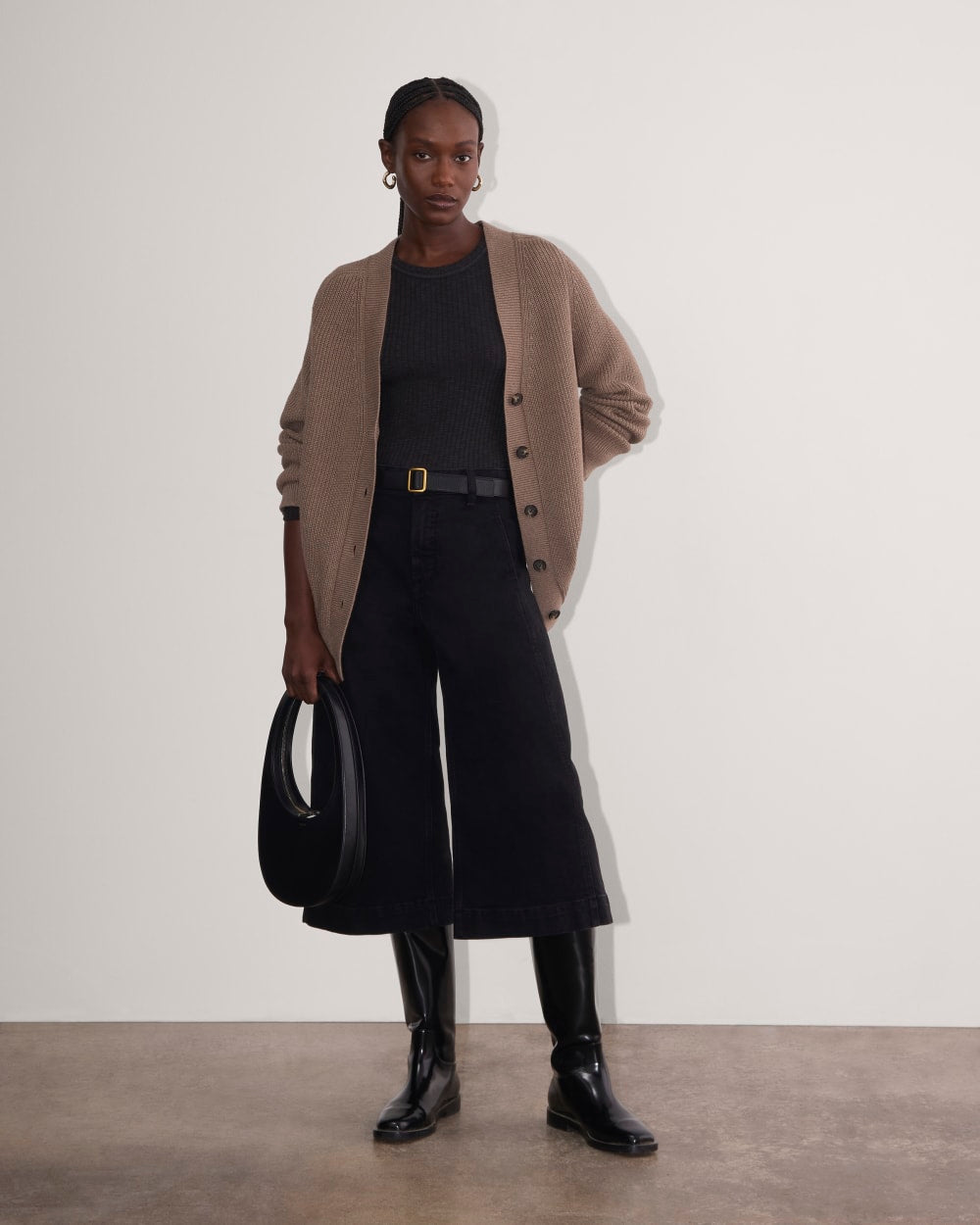 The Long Cocoon Cardigan | Heather Taupe