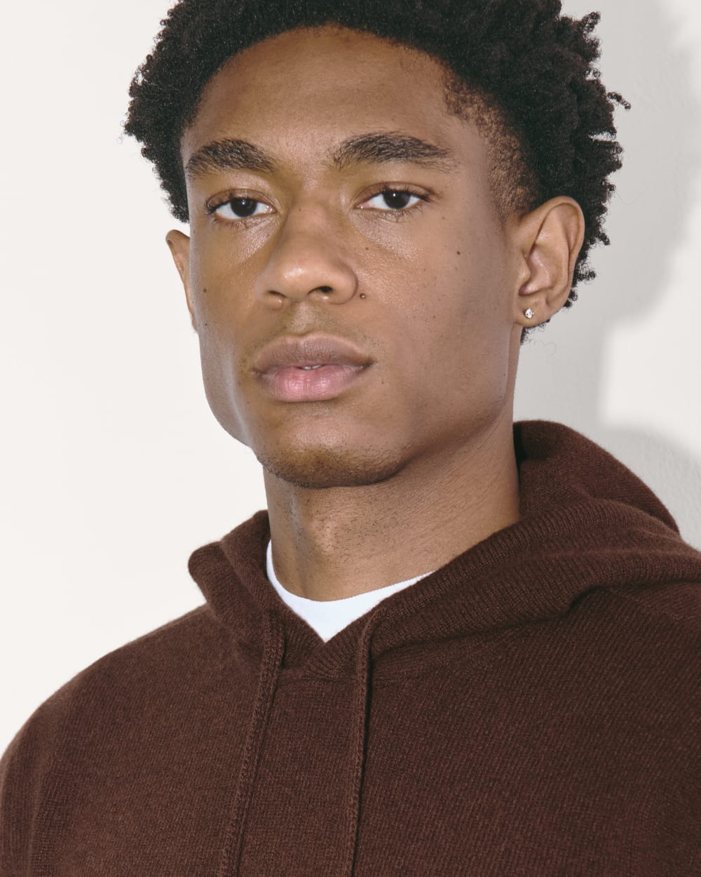 The Felted Merino Hoodie | Heather Mahogany