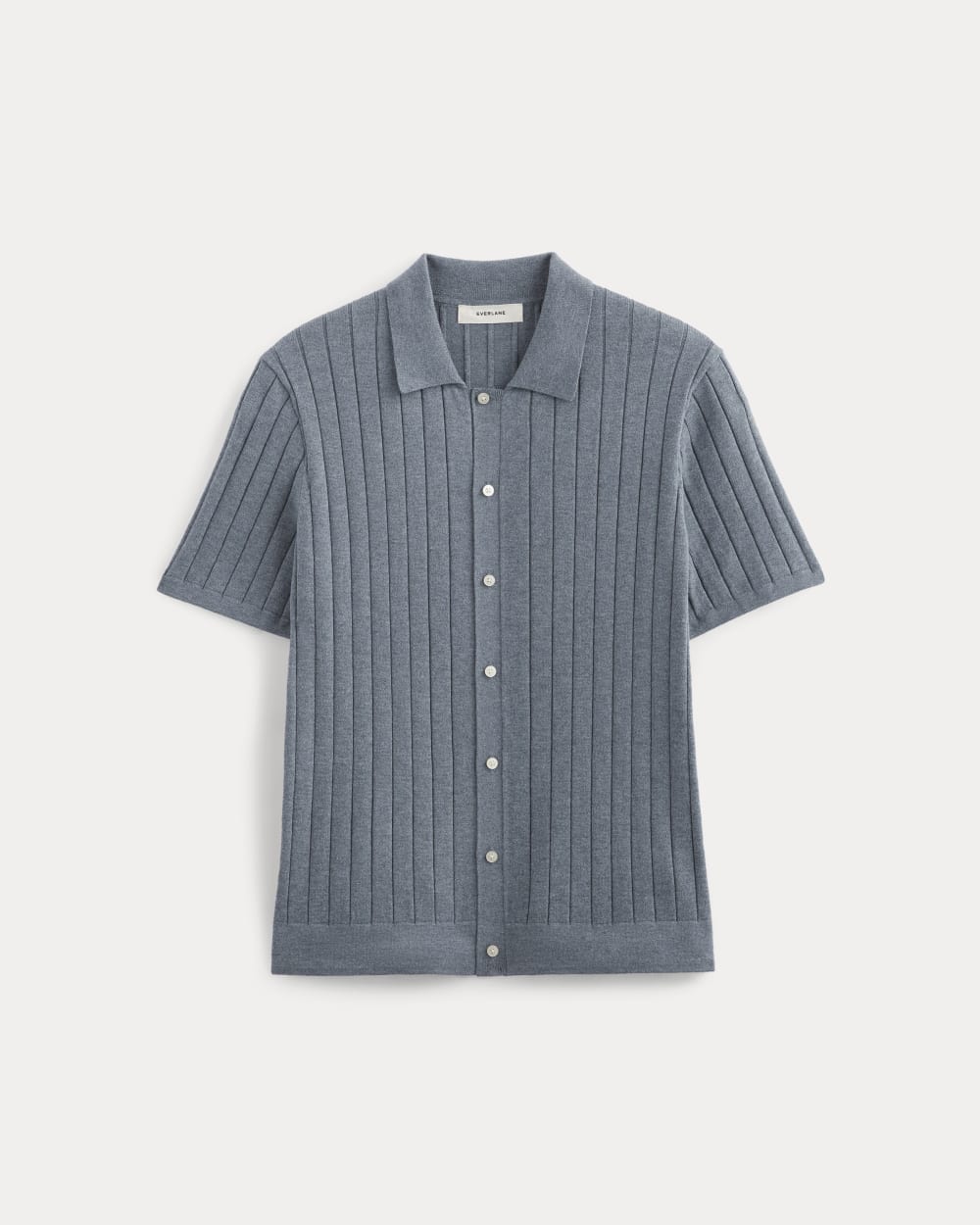 The No-Sweat Button-Down Polo | Heather Sage Blue