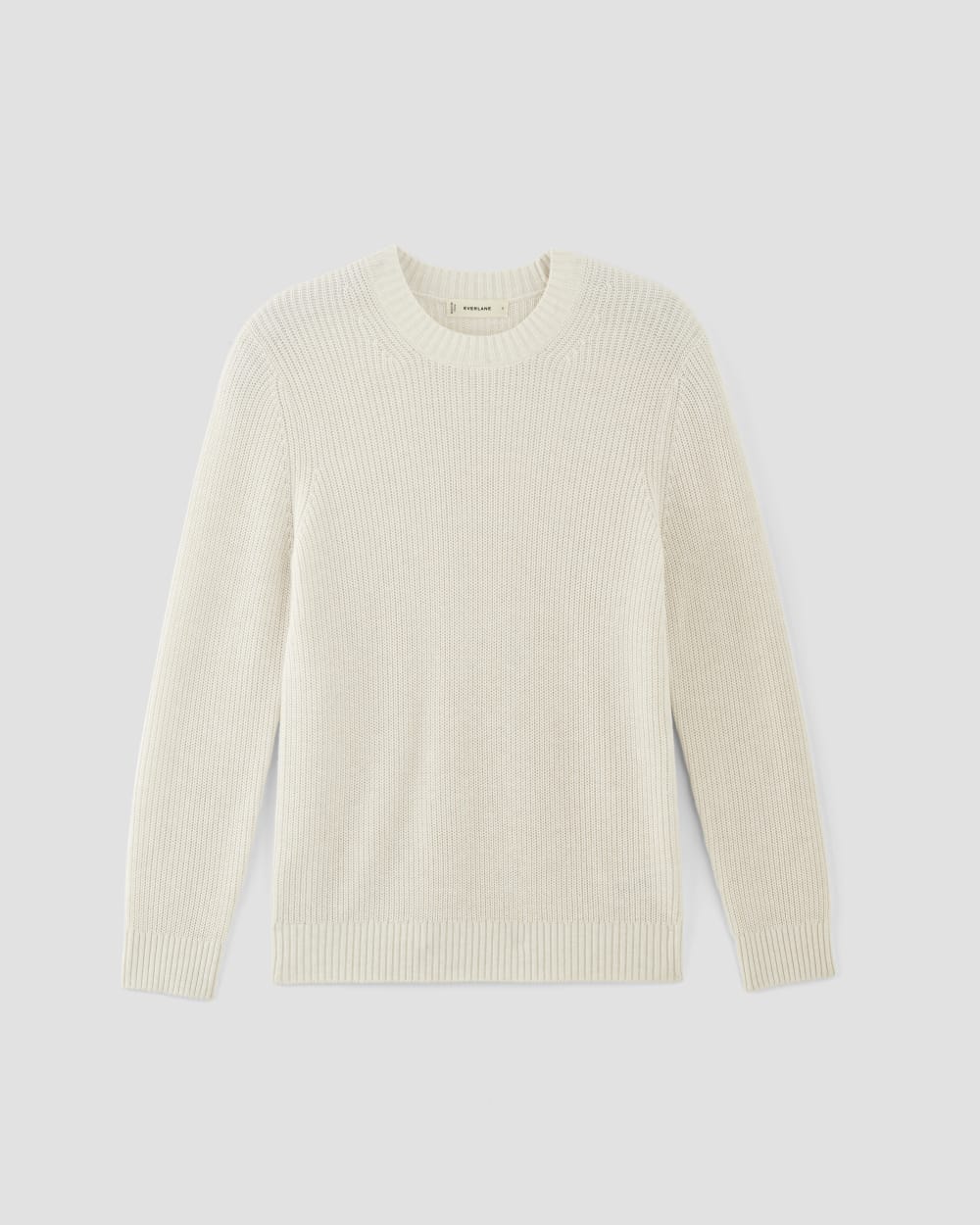 The No-Sweat Ribbed Crew | Heathered Canvas