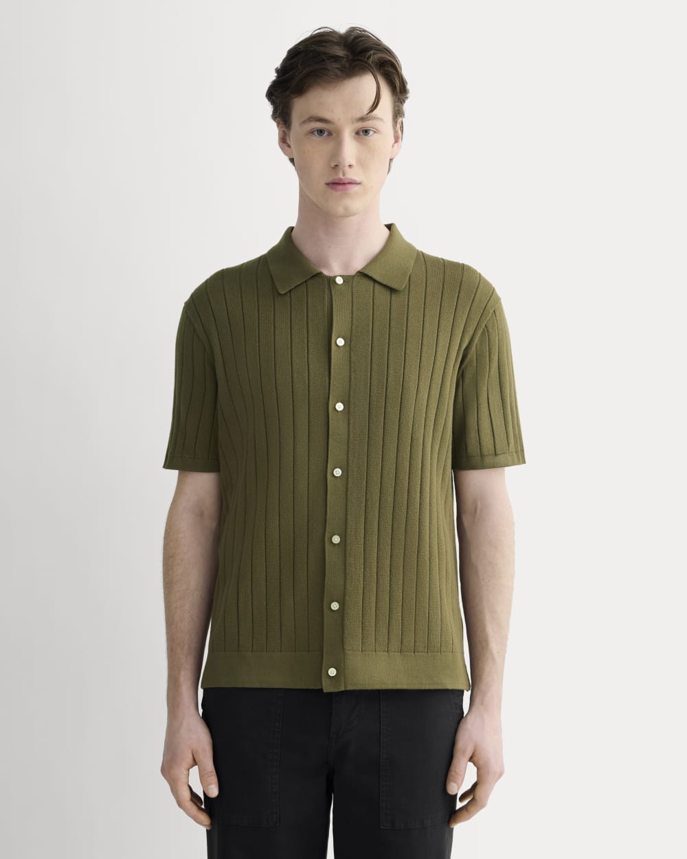The No-Sweat Button-Down Polo | Olive