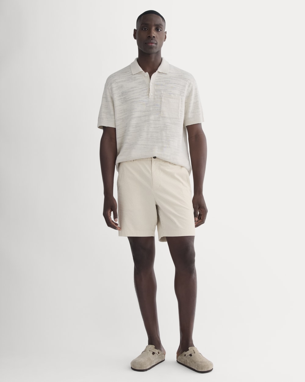 The Cotton Linen Polo | Birch