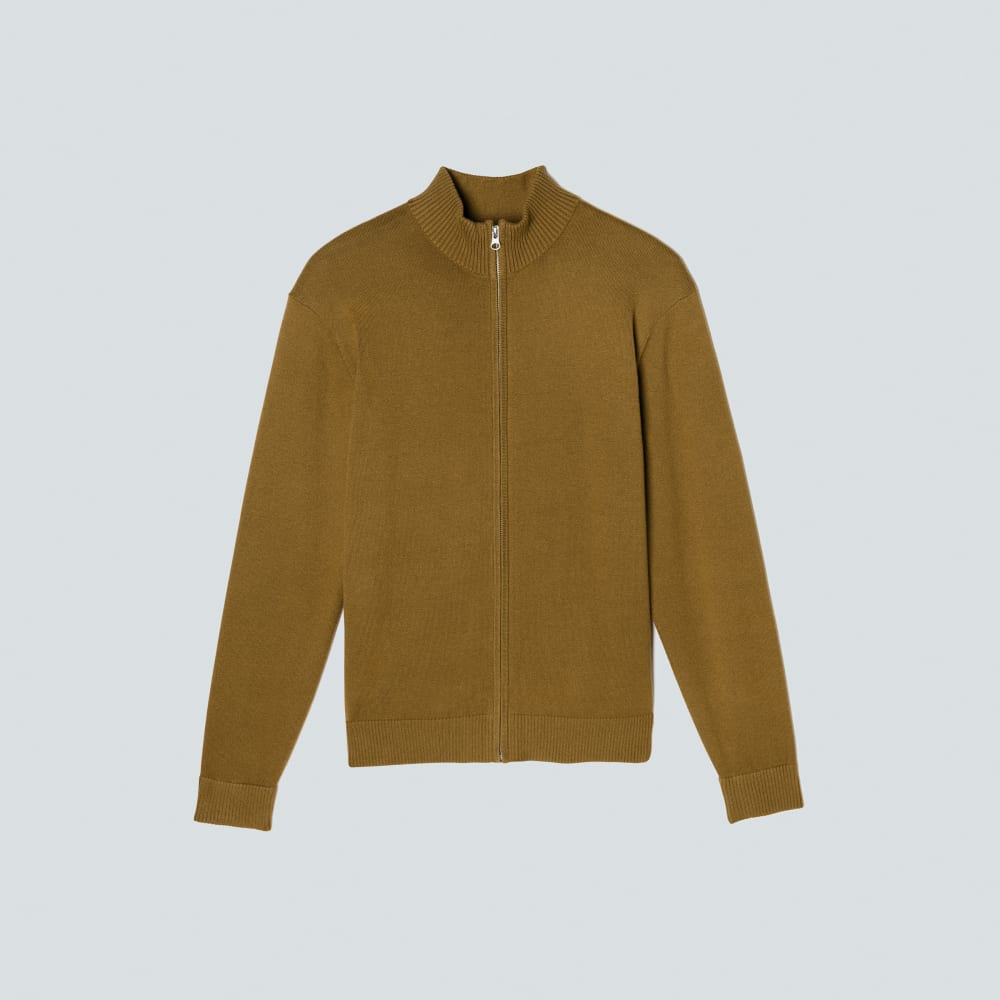 The No-Sweat Full Zip Sweater | Tapenade