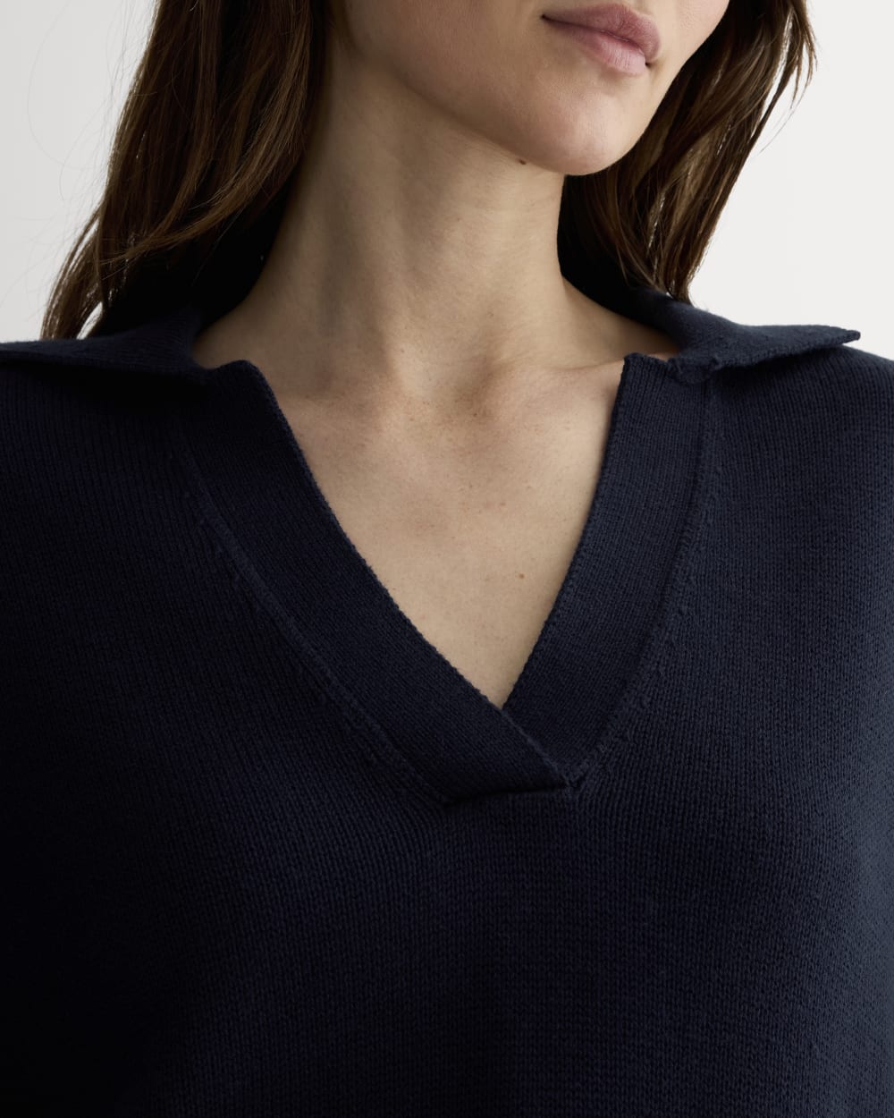 The Boxy Polo in Everyday Cotton | Navy