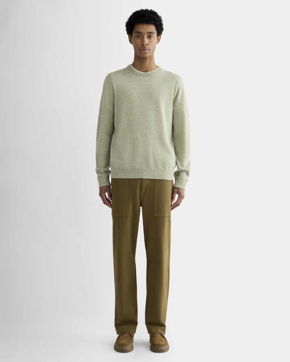 The Cashmere Crew | Light Heathered Moss