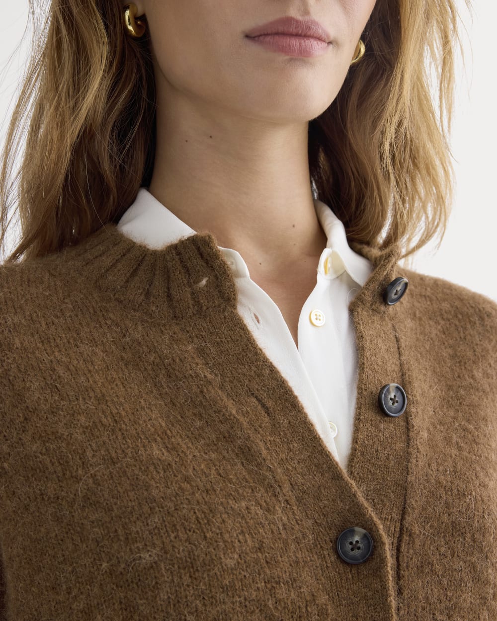 The Crew Cardigan in Alpaca | Toffee