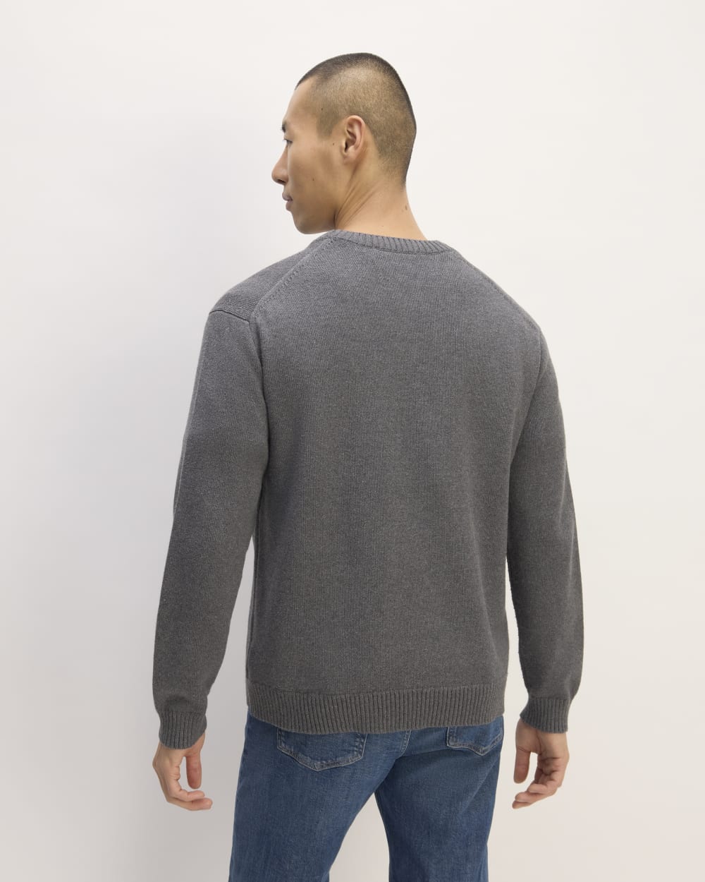 The Classic Sweater in Everyday Cotton | Heathered Charcoal