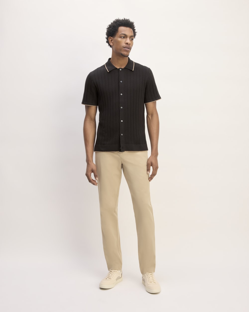 The No-Sweat Button-Down Polo | Black