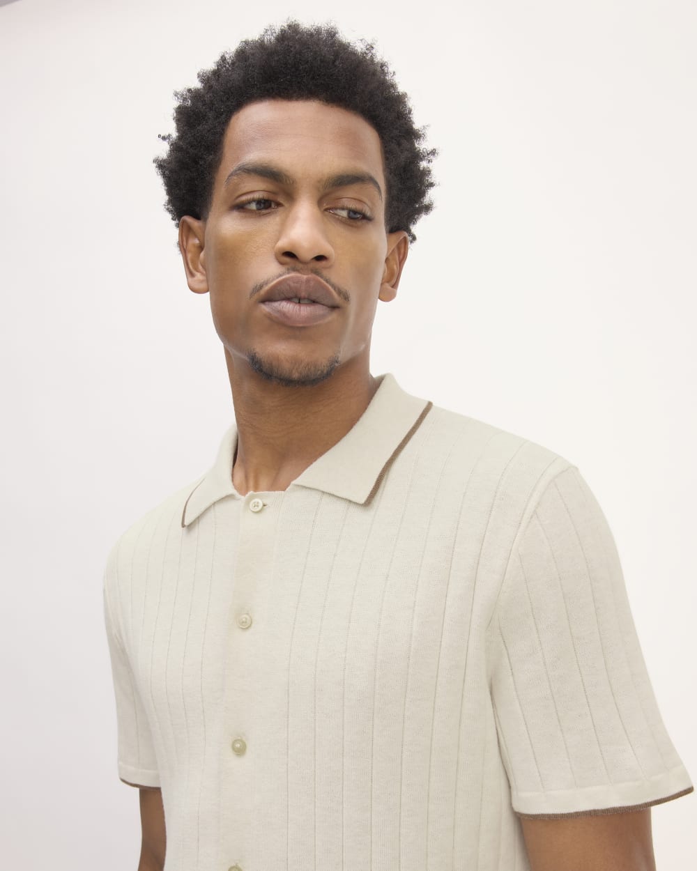The No-Sweat Button-Down Polo | Heathered Canvas