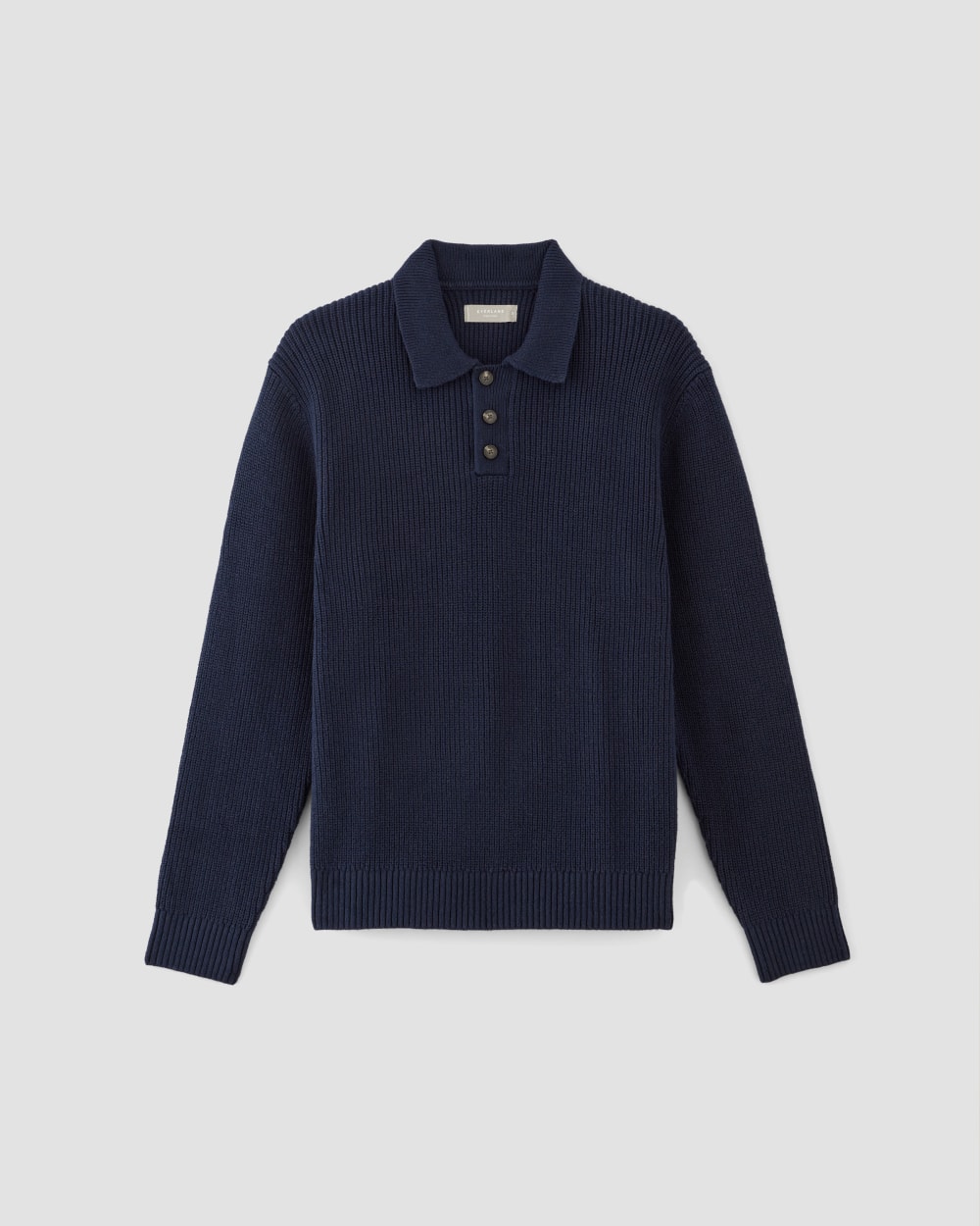 The Cotton Chunky Rib Polo | Navy