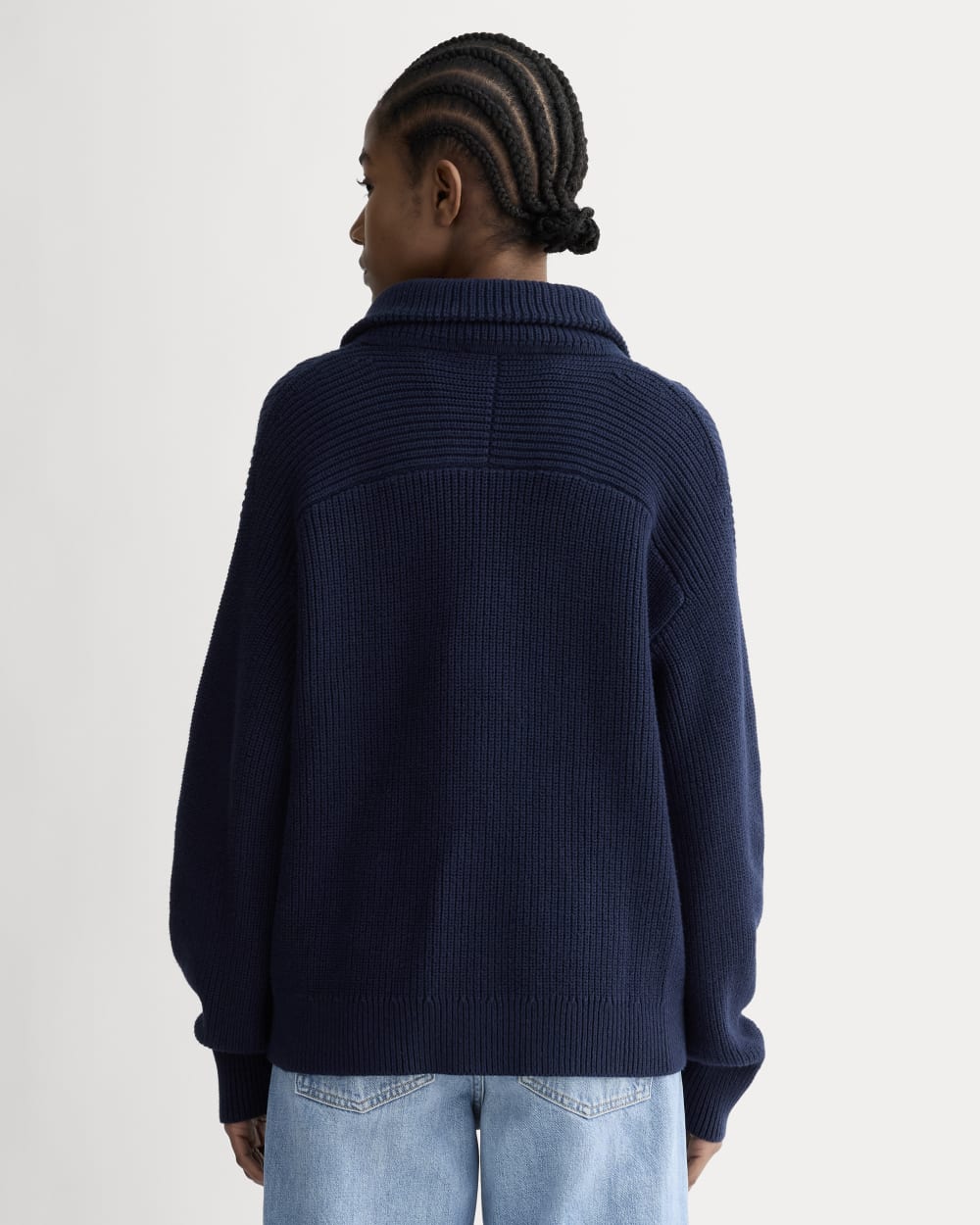 The Half-Zip in Everyday Cotton | Navy