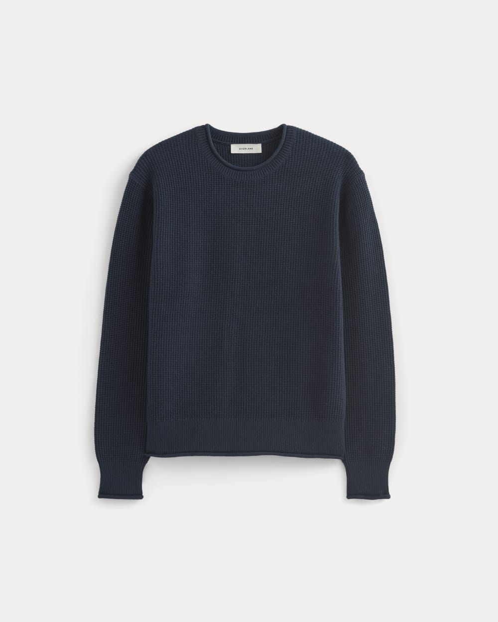Waffle Rollneck Crew in Everyday Cotton | Navy