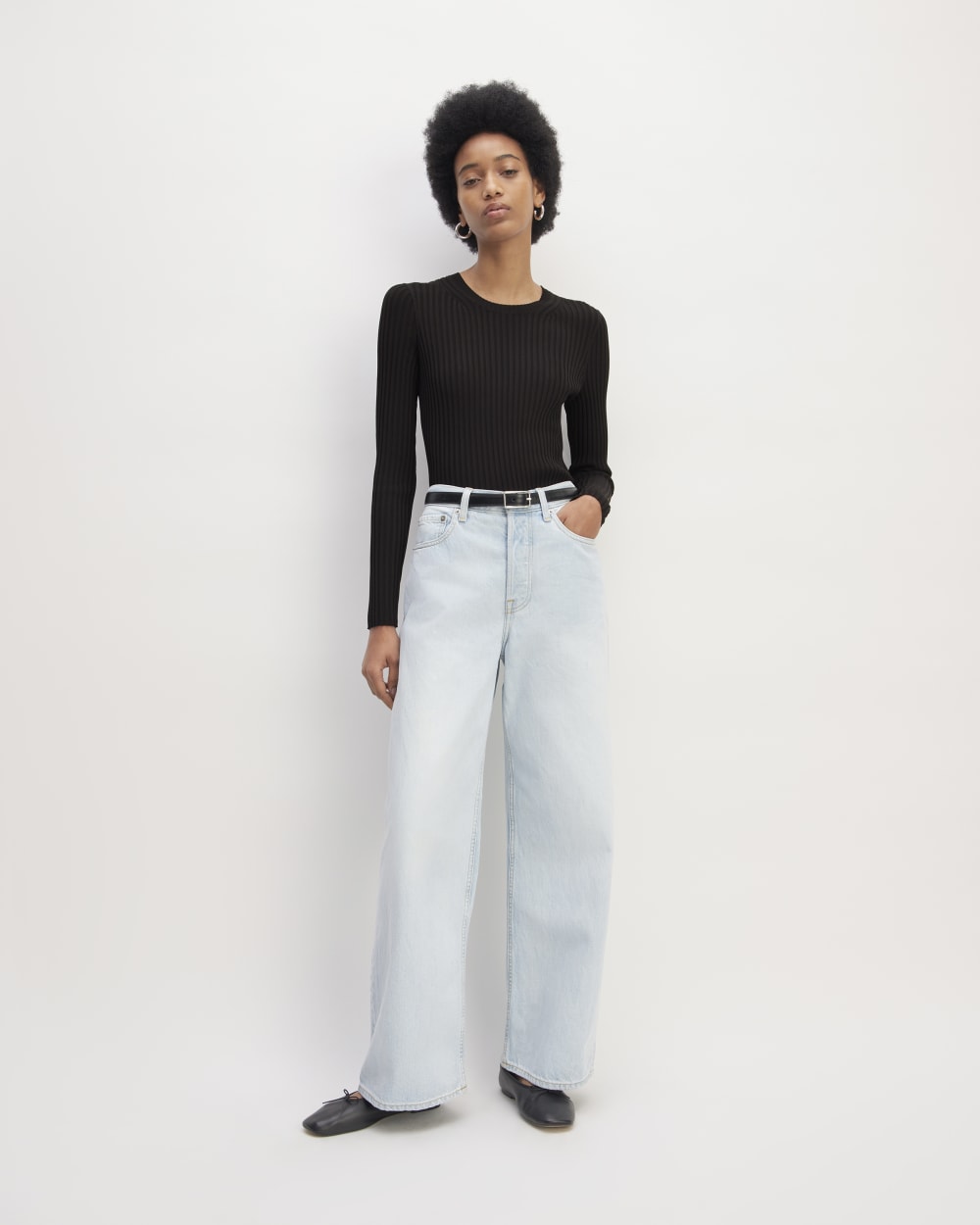 The Viscose Knit Crew | Black