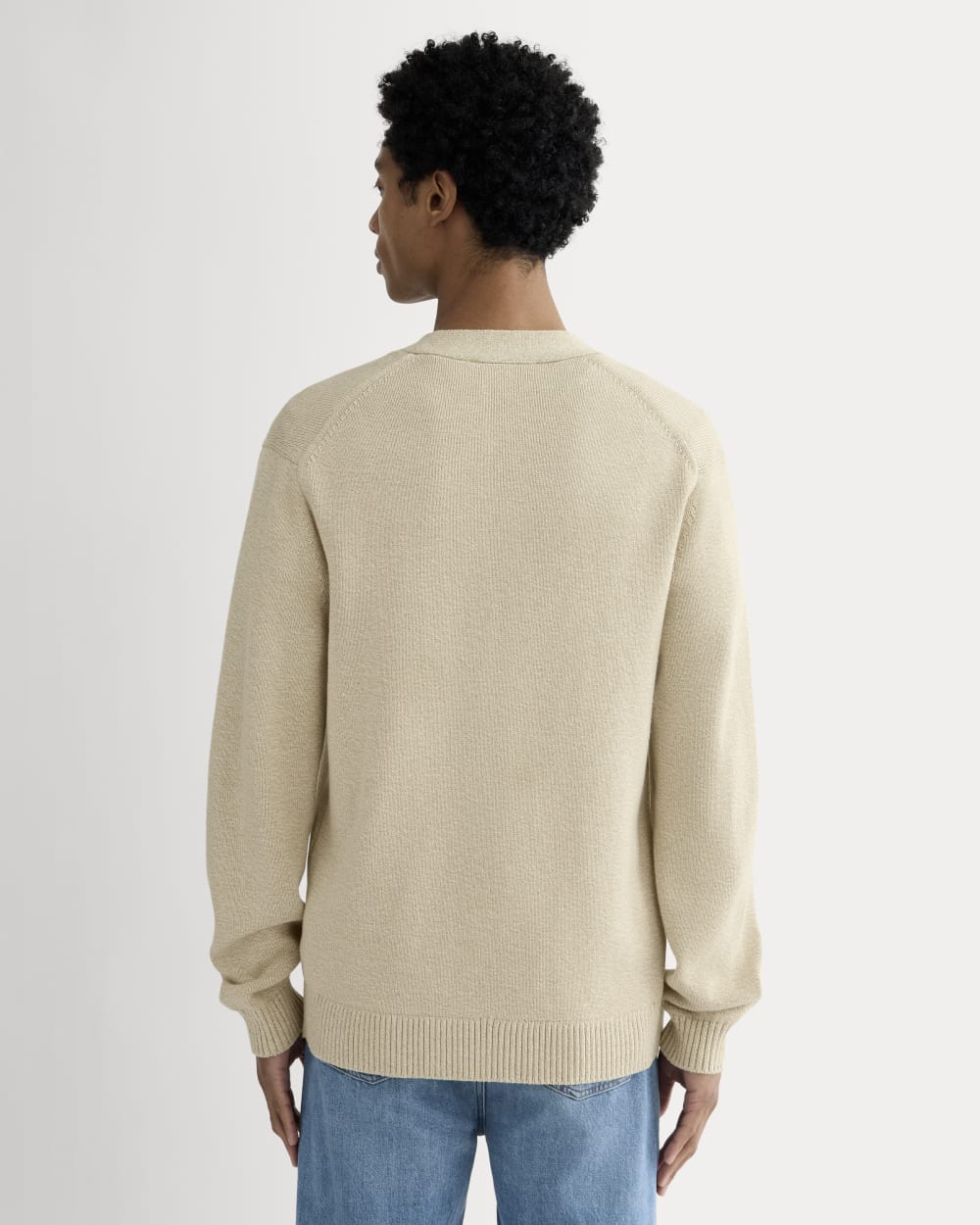 The Classic Cardigan in Everyday Cotton | Desert Sand / Natural