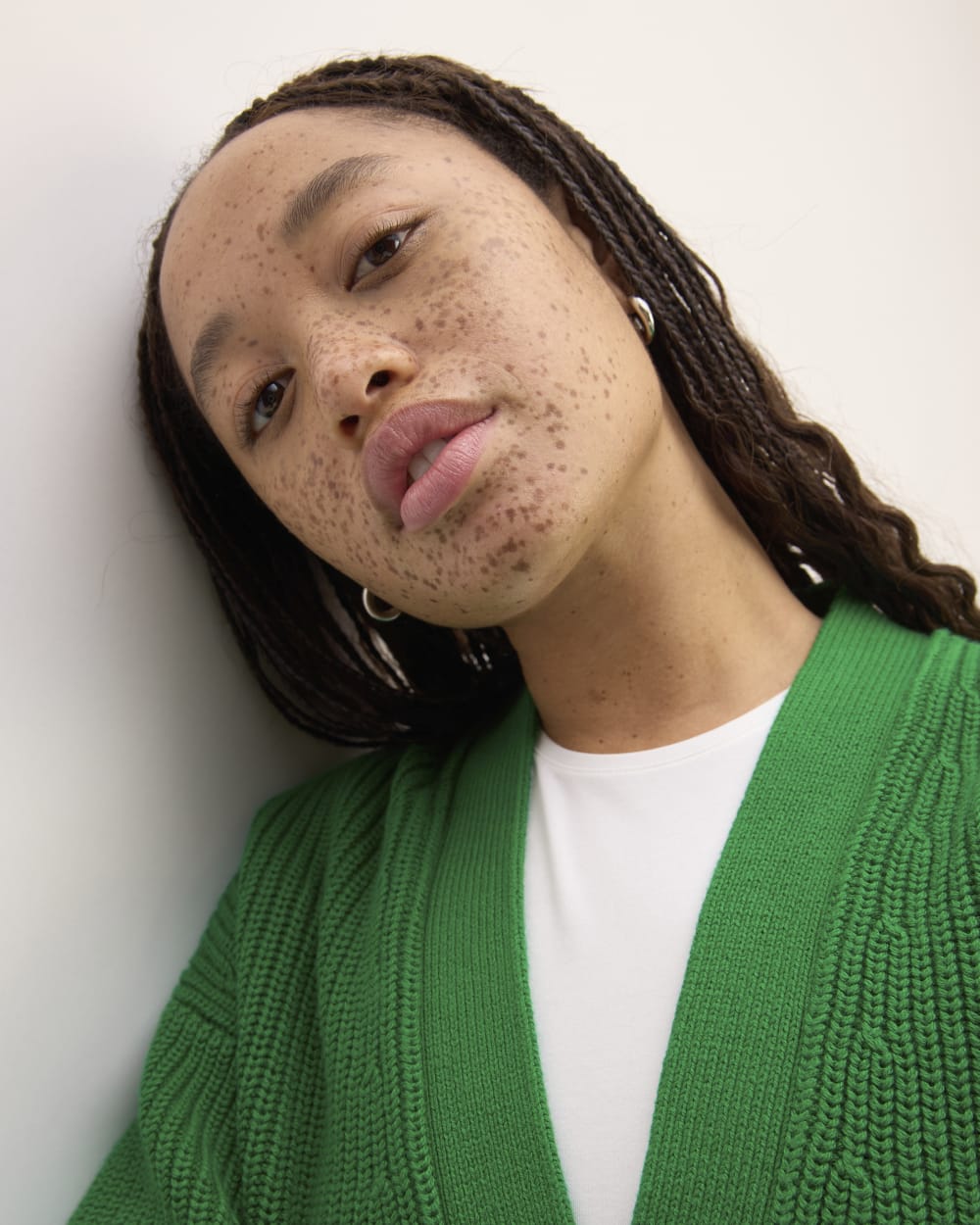 The Boxy Cardigan in Everyday Cotton | Grass Green