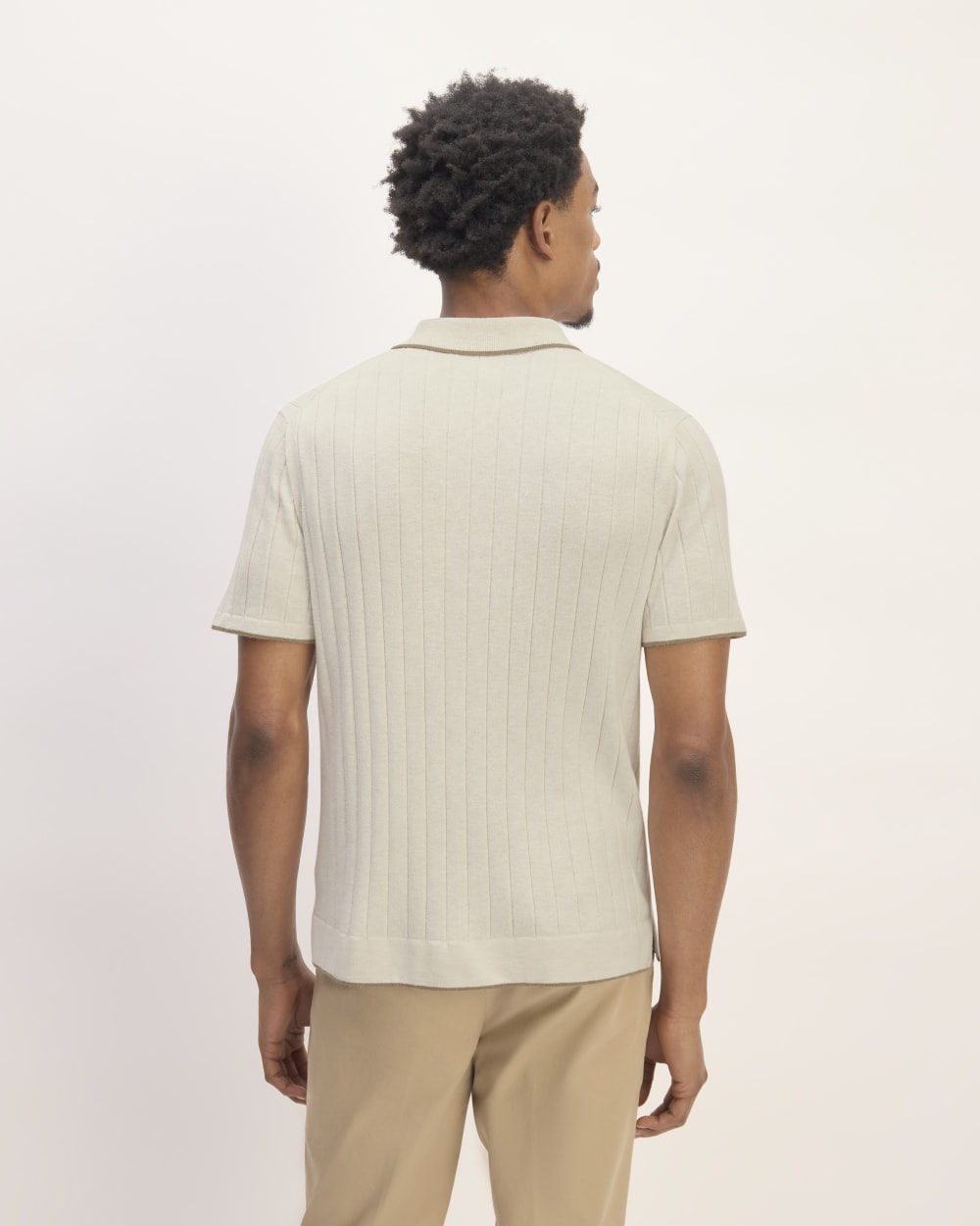 The No-Sweat Button-Down Polo | Heathered Canvas
