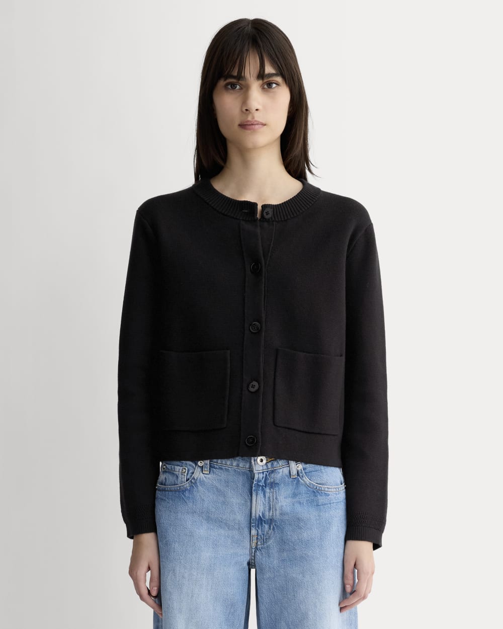 The Crew Cardigan in Everyday Cotton | Black