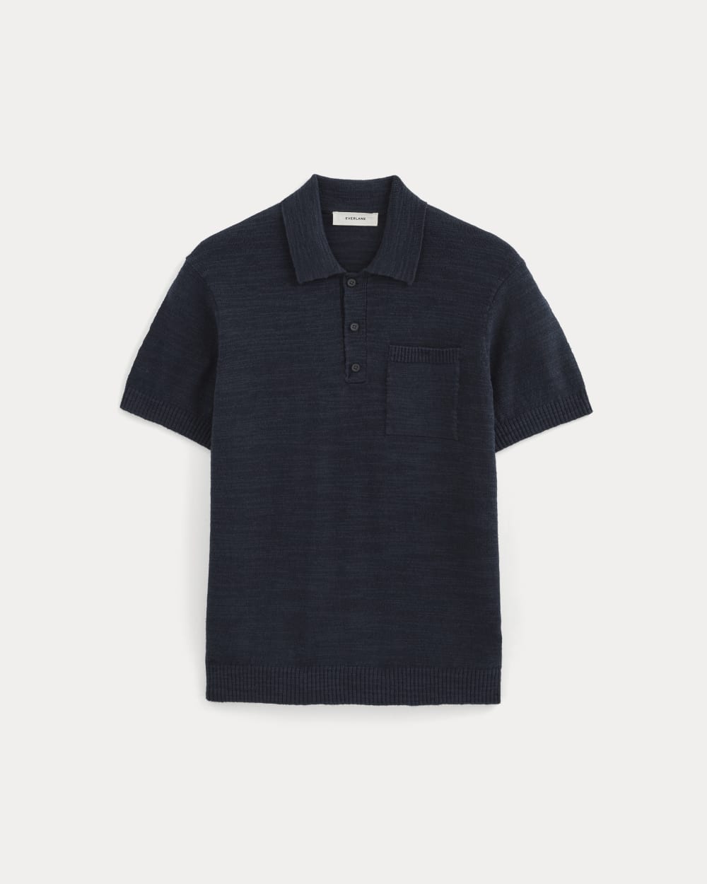 The Cotton Linen Polo | Navy