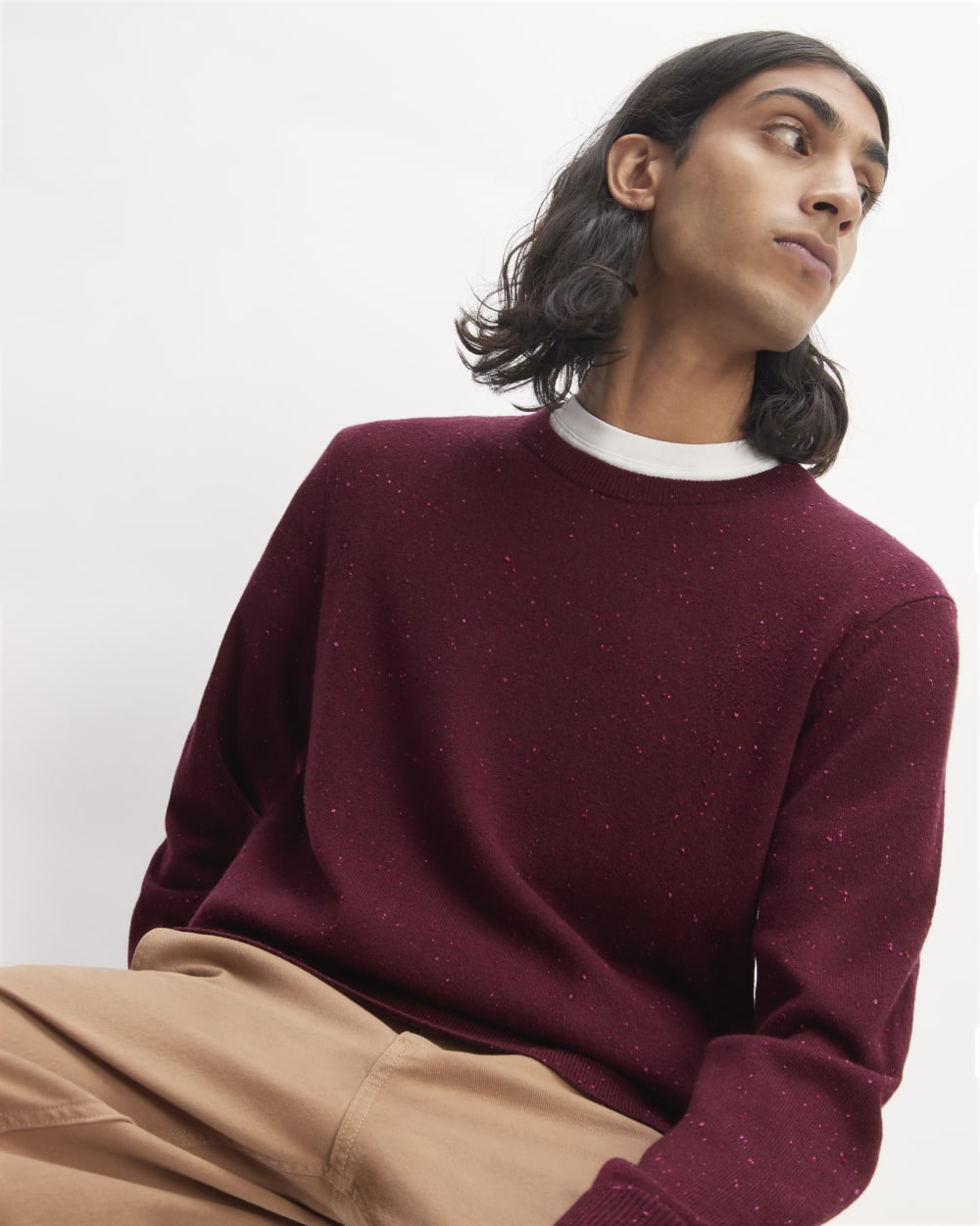 The Cashmere Crew | Burgundy Donegal