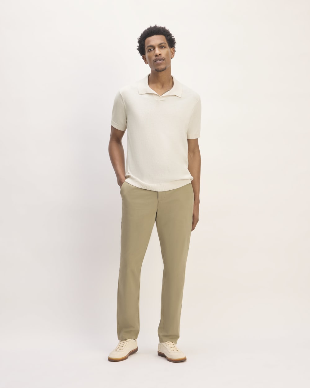 The No-Sweat Polo | Heathered Canvas