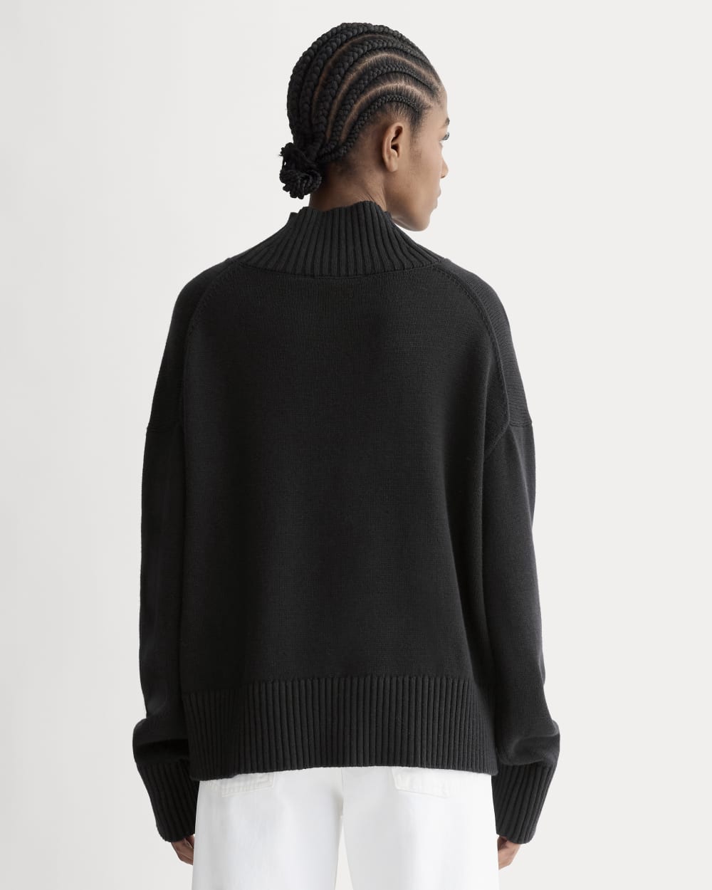 The Boxy Turtleneck in Everyday Cotton | Black