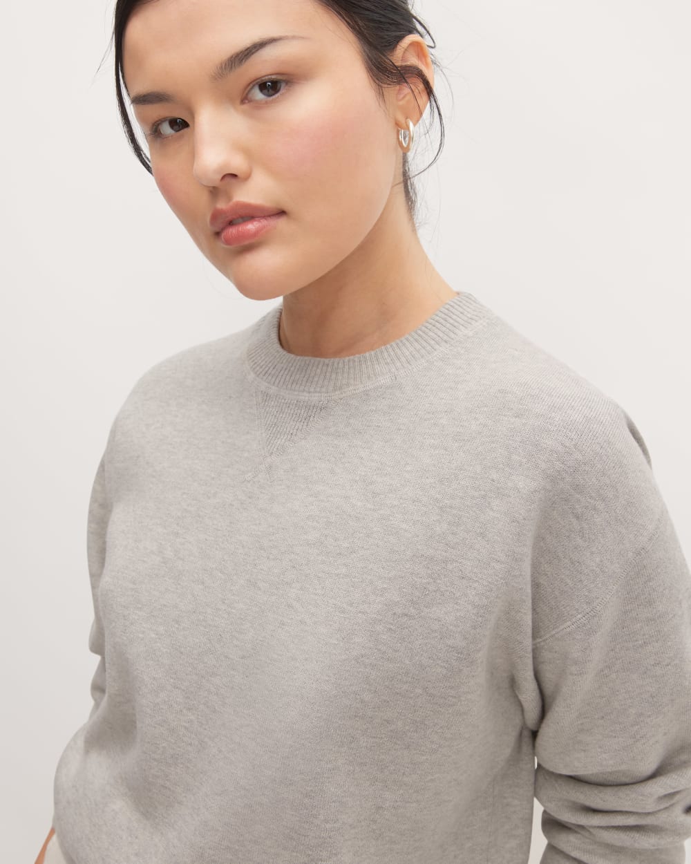 The Cotton-Merino Sweatshirt | Heathered Grey