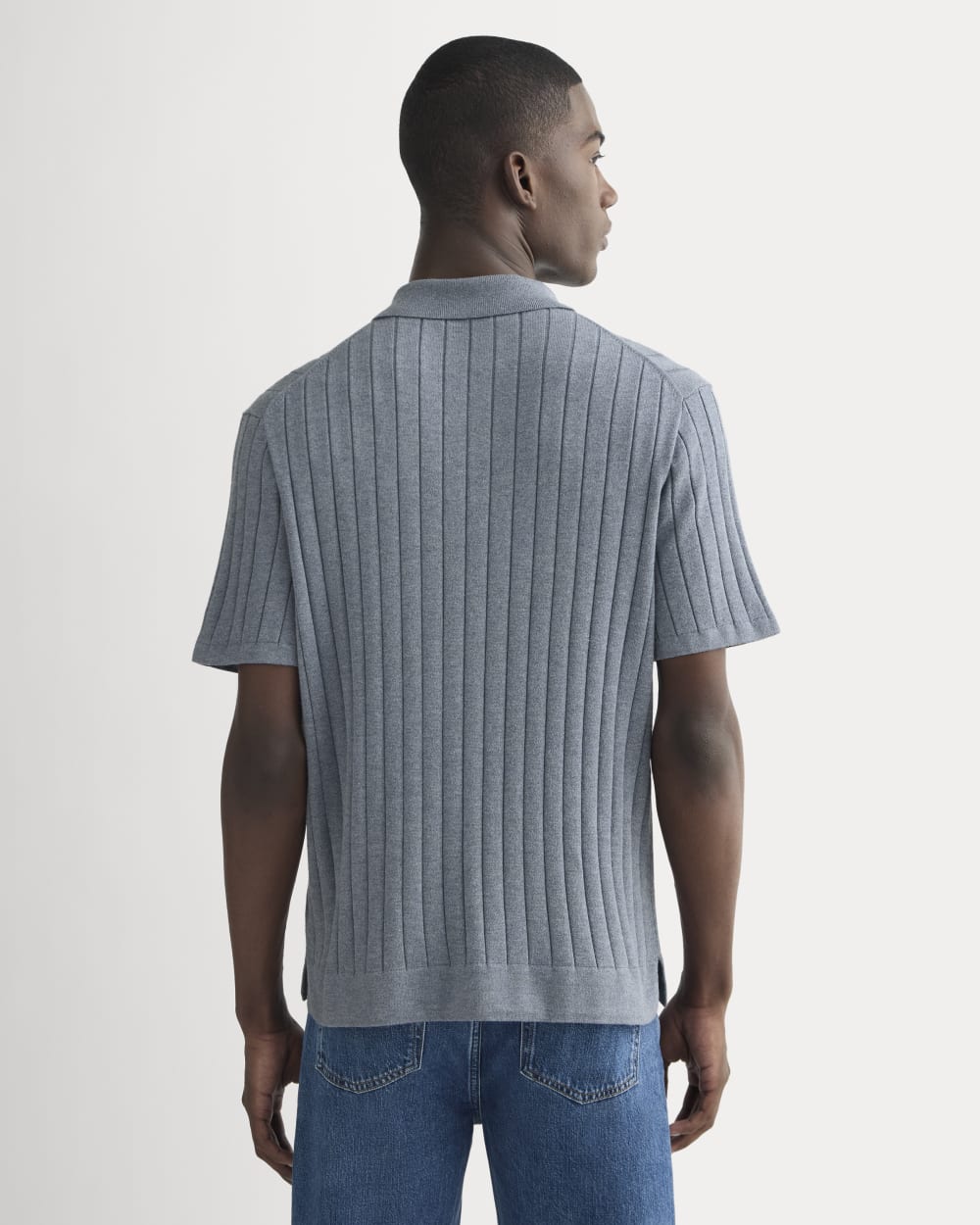 The No-Sweat Button-Down Polo | Heather Sage Blue