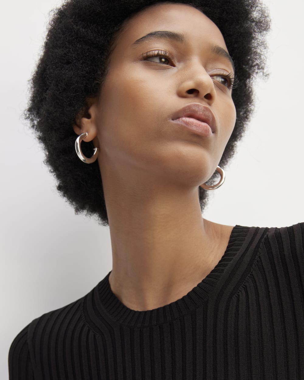 The Viscose Knit Crew | Black