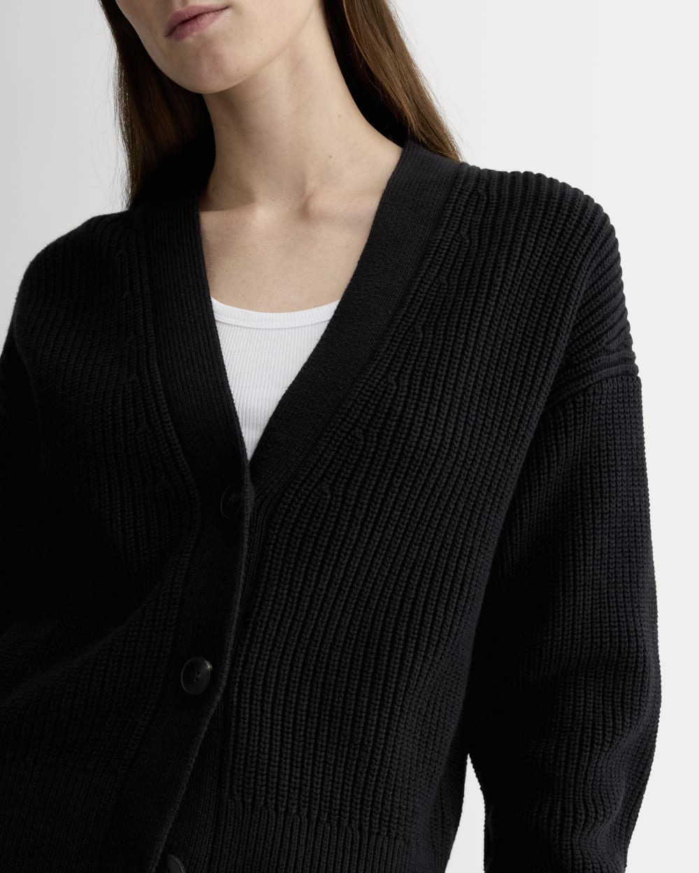 The Boxy Cardigan in Everyday Cotton | Black