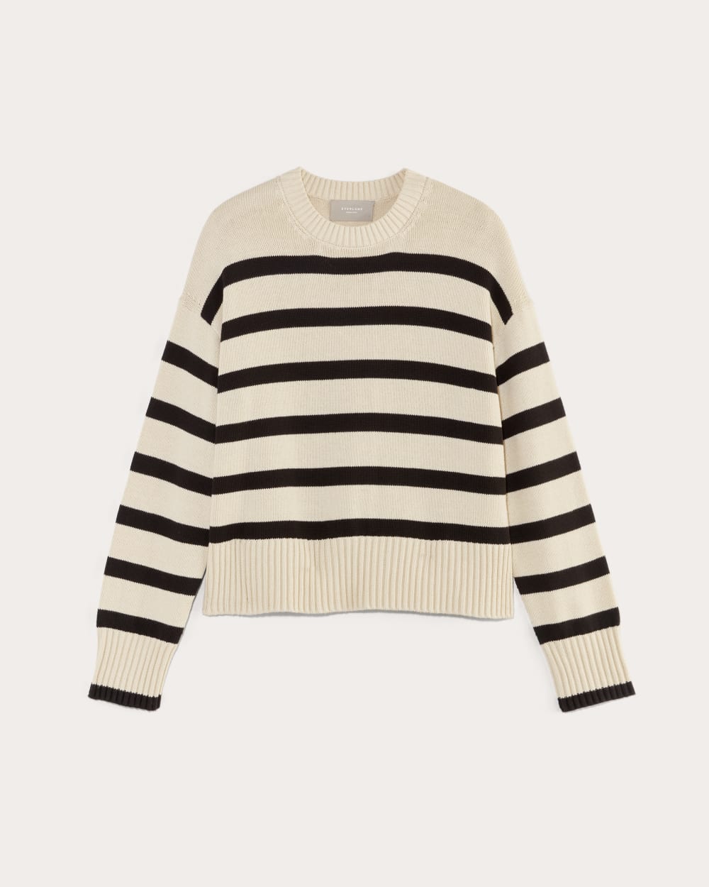 The Boxy Sweater in Everyday Cotton | Canvas / Black