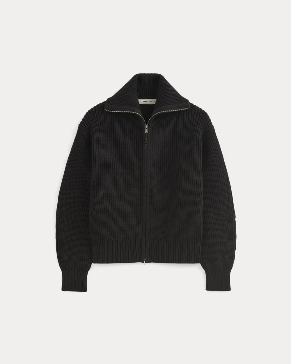 The Full-Zip Sweater in Everyday Cotton | Black