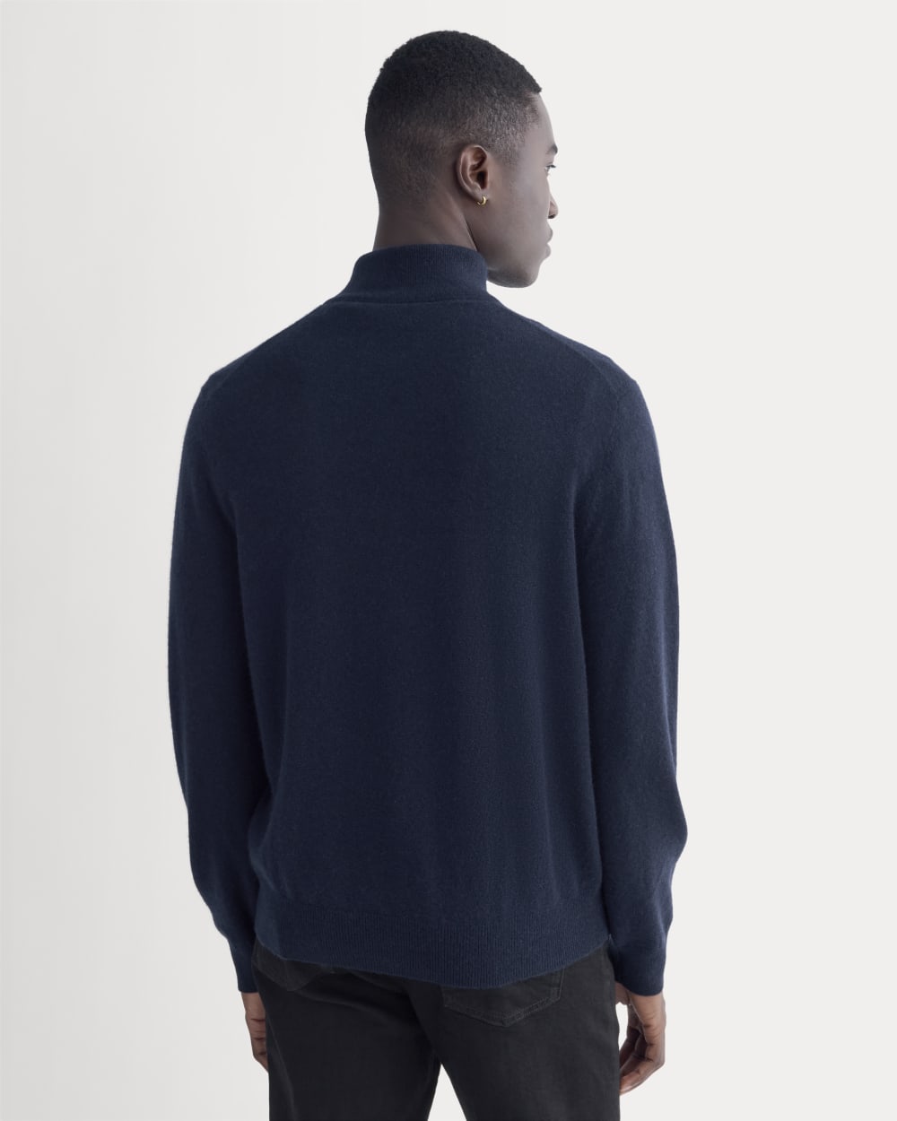 Cashmere Quarter Zip Sweater |  Navy