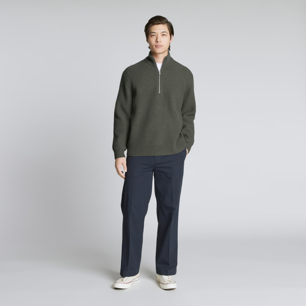 The Felted Merino Half-Zip Sweater | Kambaba