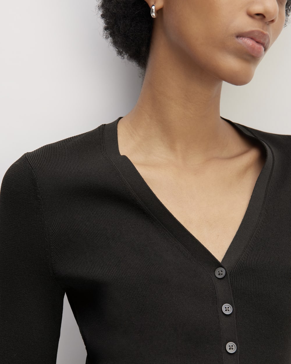 The Viscose Knit Cardigan | Black