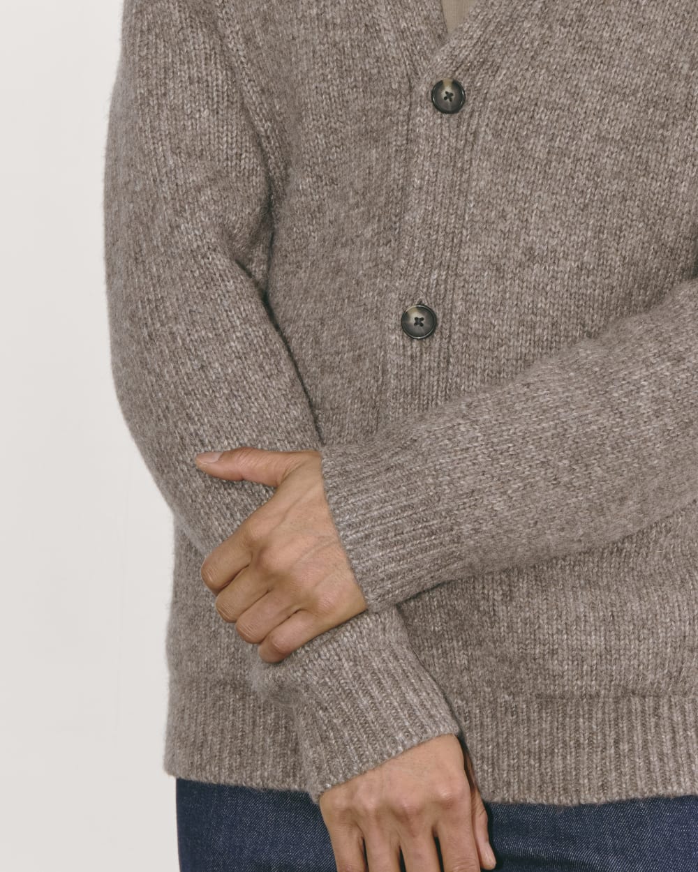 The Cloud Relaxed Cardigan | Taupe Melange