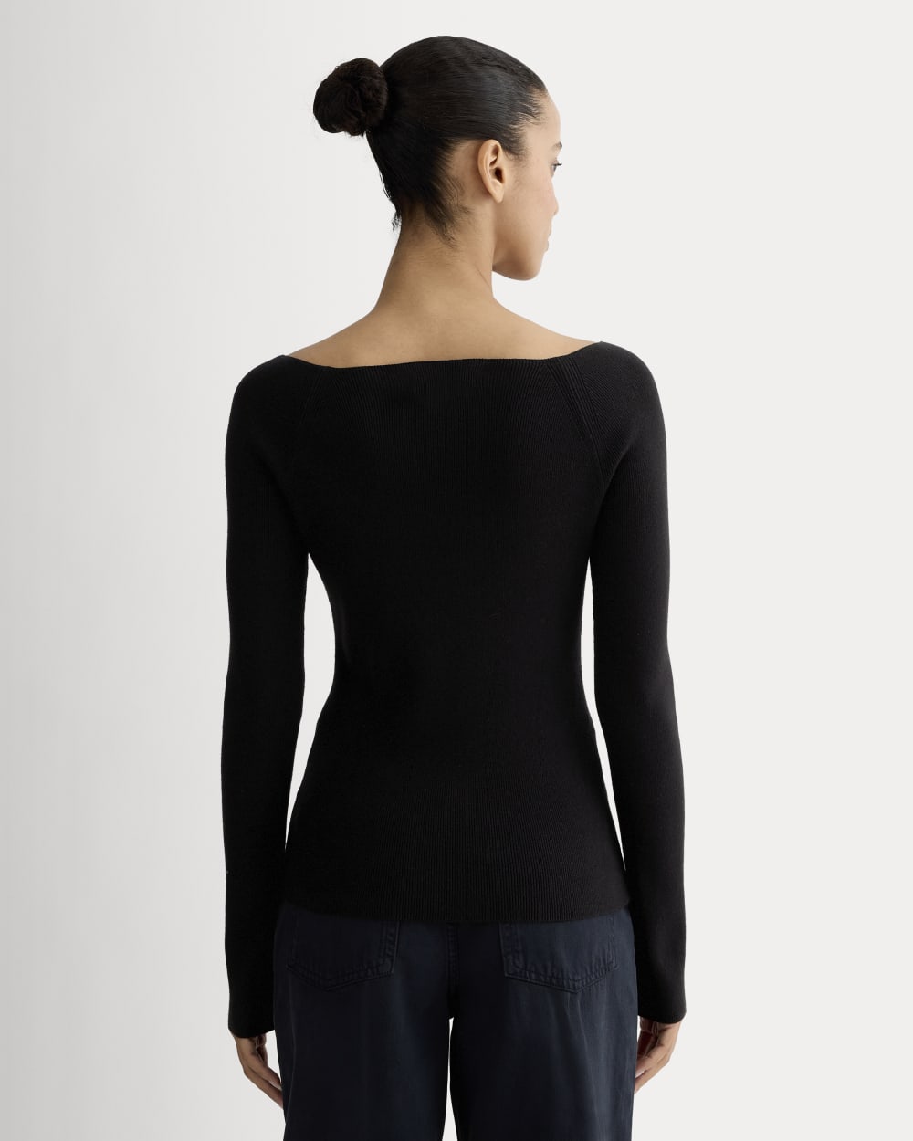 The Knit Boatneck Top | Black