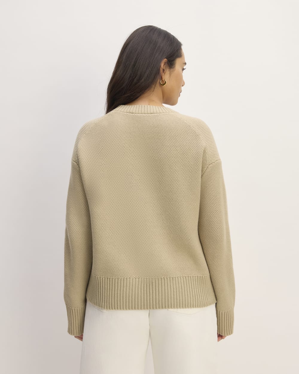 The Cotton Honeycomb Square Crew | Trench Coat Khaki