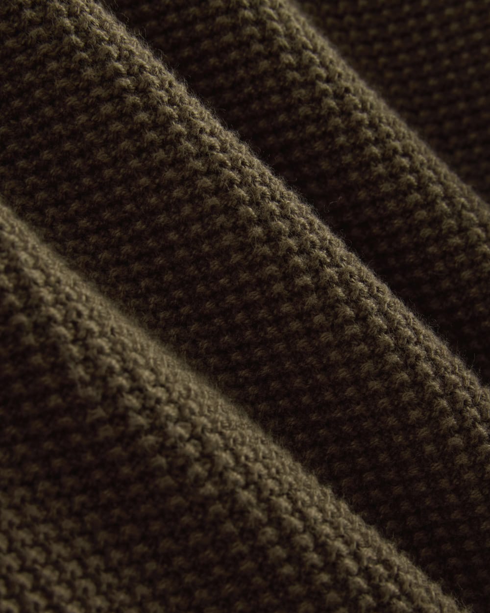 Waffle Rollneck Crew in Everyday Cotton | Cocoa