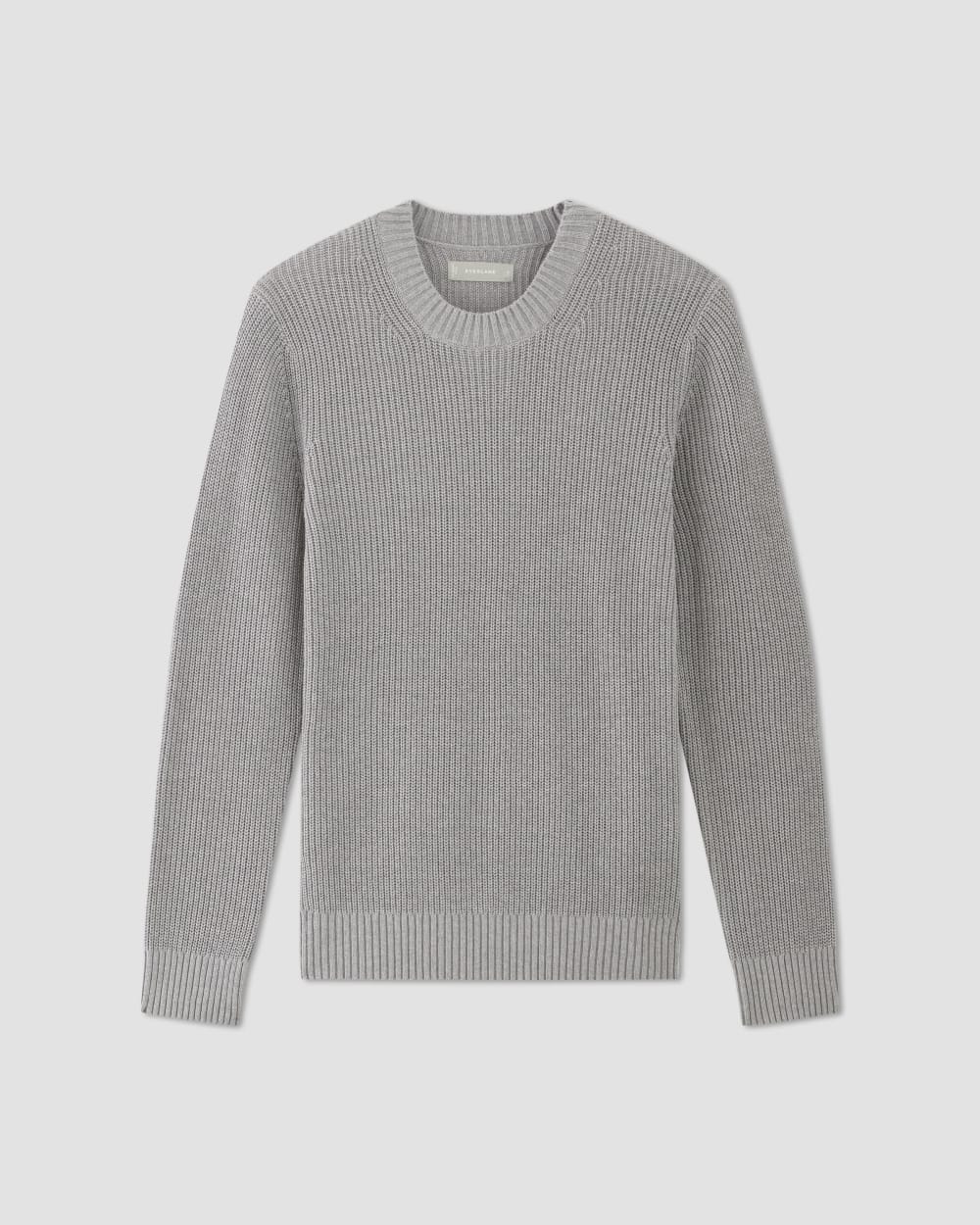 The No-Sweat Ribbed Crew |  Heathered Grey