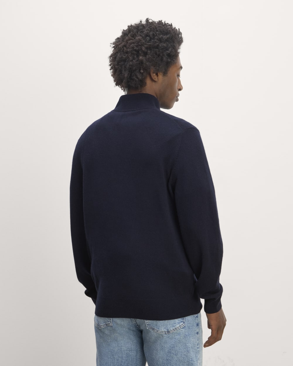 The Quarter-Zip in Cashmere |  Navy